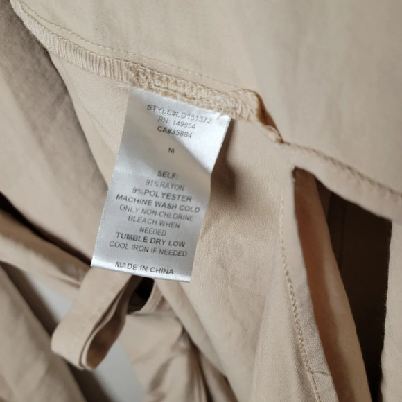 Lulus Sage the Label Gwyneth Tan Tie-Back Trench Coat | Size M | Style # 17323 - Picture 10 of 12